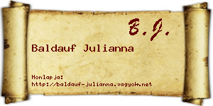 Baldauf Julianna névjegykártya
